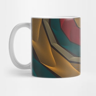 Overlapping Ripples Line Pattern Mug